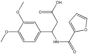 3-(3,4-dimethoxyphenyl)-N-(2-furoyl)-beta-alanine Struktur