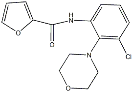 N-[3-chloro-2-(4-morpholinyl)phenyl]-2-furamide Structure
