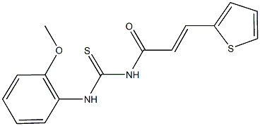 N-(2-methoxyphenyl)-N'-[3-(2-thienyl)acryloyl]thiourea Structure