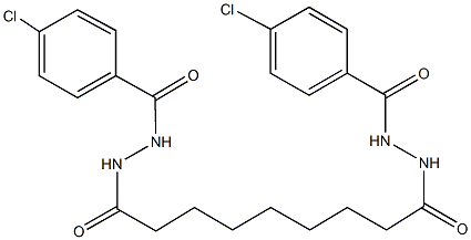 4-chloro-N'-{9-[2-(4-chlorobenzoyl)hydrazino]-9-oxononanoyl}benzohydrazide 结构式