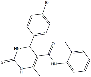 4-(4-bromophenyl)-6-methyl-N-(2-methylphenyl)-2-thioxo-1,2,3,4-tetrahydropyrimidine-5-carboxamide Structure