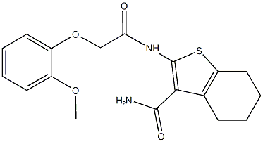 2-{[(2-methoxyphenoxy)acetyl]amino}-4,5,6,7-tetrahydro-1-benzothiophene-3-carboxamide