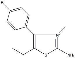 2-amino-5-ethyl-4-(4-fluorophenyl)-3-methyl-1,3-thiazol-3-ium