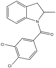 1-(3,4-dichlorobenzoyl)-2-methylindoline 化学構造式