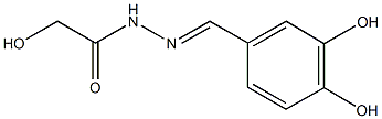 N'-(3,4-dihydroxybenzylidene)-2-hydroxyacetohydrazide 化学構造式