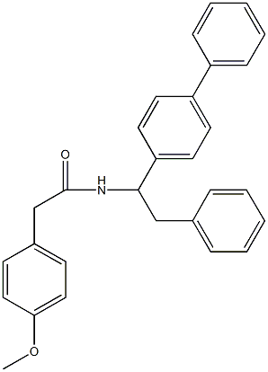 N-(1-[1,1'-biphenyl]-4-yl-2-phenylethyl)-2-(4-methoxyphenyl)acetamide Structure