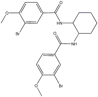 3-bromo-N-{2-[(3-bromo-4-methoxybenzoyl)amino]cyclohexyl}-4-methoxybenzamide Structure