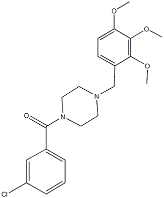 1-(3-chlorobenzoyl)-4-(2,3,4-trimethoxybenzyl)piperazine Structure