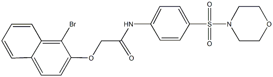 2-[(1-bromo-2-naphthyl)oxy]-N-[4-(morpholin-4-ylsulfonyl)phenyl]acetamide Struktur