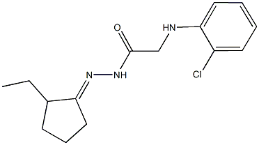 2-(2-chloroanilino)-N'-(2-ethylcyclopentylidene)acetohydrazide,,结构式
