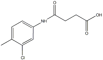 4-(3-chloro-4-methylanilino)-4-oxobutanoic acid,,结构式