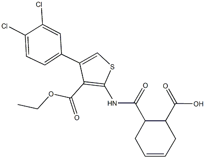  6-({[4-(3,4-dichlorophenyl)-3-(ethoxycarbonyl)thien-2-yl]amino}carbonyl)cyclohex-3-ene-1-carboxylic acid