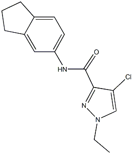  4-chloro-N-(2,3-dihydro-1H-inden-5-yl)-1-ethyl-1H-pyrazole-3-carboxamide