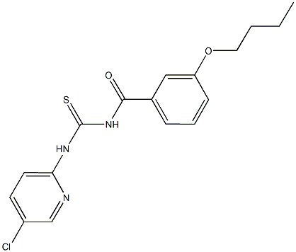 N-(3-butoxybenzoyl)-N'-(5-chloro-2-pyridinyl)thiourea,,结构式