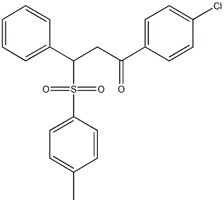 1-(4-chlorophenyl)-3-[(4-methylphenyl)sulfonyl]-3-phenyl-1-propanone,,结构式