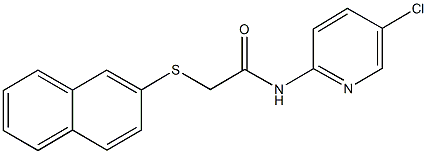 N-(5-chloro-2-pyridinyl)-2-(2-naphthylsulfanyl)acetamide Struktur