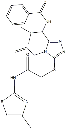 N-{1-[4-allyl-5-({2-[(4-methyl-1,3-thiazol-2-yl)amino]-2-oxoethyl}sulfanyl)-4H-1,2,4-triazol-3-yl]-2-methylpropyl}benzamide