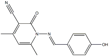  1-[(4-hydroxybenzylidene)amino]-4,6-dimethyl-2-oxo-1,2-dihydropyridine-3-carbonitrile