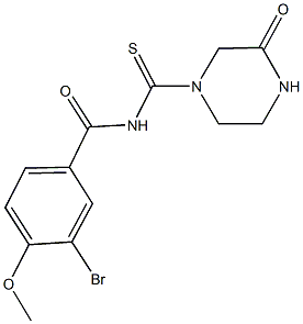 3-bromo-4-methoxy-N-[(3-oxo-1-piperazinyl)carbothioyl]benzamide