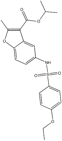 isopropyl 5-{[(4-ethoxyphenyl)sulfonyl]amino}-2-methyl-1-benzofuran-3-carboxylate Structure