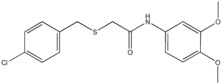 2-[(4-chlorobenzyl)sulfanyl]-N-(3,4-dimethoxyphenyl)acetamide Structure