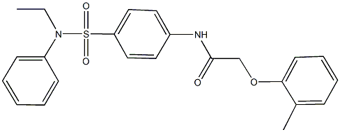 N-{4-[(ethylanilino)sulfonyl]phenyl}-2-(2-methylphenoxy)acetamide Structure