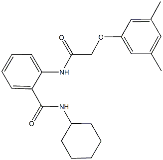 N-cyclohexyl-2-{[(3,5-dimethylphenoxy)acetyl]amino}benzamide Structure