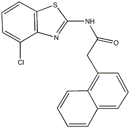 N-(4-chloro-1,3-benzothiazol-2-yl)-2-(1-naphthyl)acetamide 化学構造式