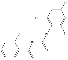 N-(2-iodobenzoyl)-N'-(2,4,6-trichlorophenyl)thiourea Structure