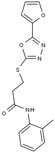 3-{[5-(2-furyl)-1,3,4-oxadiazol-2-yl]sulfanyl}-N-(2-methylphenyl)propanamide