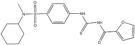 N-cyclohexyl-4-{[(2-furoylamino)carbothioyl]amino}-N-methylbenzenesulfonamide,,结构式