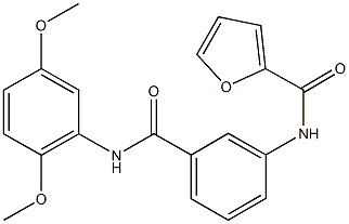 N-{3-[(2,5-dimethoxyanilino)carbonyl]phenyl}-2-furamide 化学構造式
