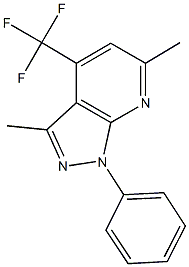 3,6-dimethyl-1-phenyl-4-(trifluoromethyl)-1H-pyrazolo[3,4-b]pyridine Structure