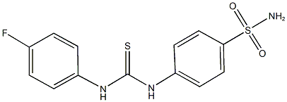 4-{[(4-fluoroanilino)carbothioyl]amino}benzenesulfonamide,,结构式