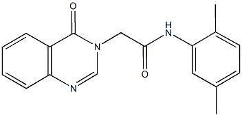 N-(2,5-dimethylphenyl)-2-(4-oxo-3(4H)-quinazolinyl)acetamide Structure