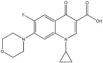1-cyclopropyl-6-fluoro-7-(4-morpholinyl)-4-oxo-1,4-dihydro-3-quinolinecarboxylic acid Struktur