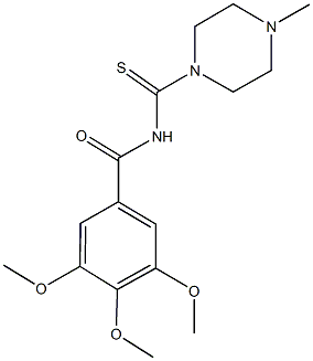  3,4,5-trimethoxy-N-[(4-methyl-1-piperazinyl)carbothioyl]benzamide