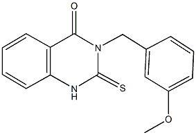 3-(3-methoxybenzyl)-2-thioxo-2,3-dihydro-4(1H)-quinazolinone Structure