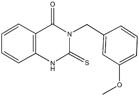 3-(3-methoxybenzyl)-2-thioxo-2,3-dihydro-4(1H)-quinazolinone 结构式