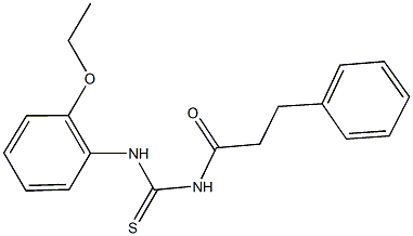 N-(2-ethoxyphenyl)-N'-(3-phenylpropanoyl)thiourea Struktur