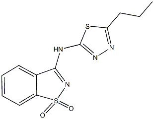 N-(1,1-dioxido-1,2-benzisothiazol-3-yl)-N-(5-propyl-1,3,4-thiadiazol-2-yl)amine 结构式