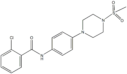 2-chloro-N-{4-[4-(methylsulfonyl)-1-piperazinyl]phenyl}benzamide