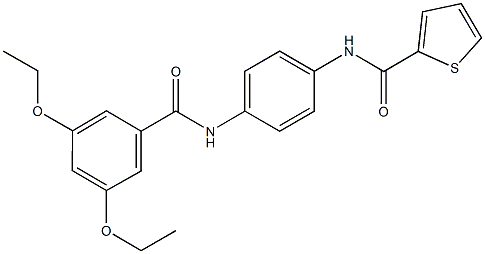 N-{4-[(3,5-diethoxybenzoyl)amino]phenyl}-2-thiophenecarboxamide Struktur