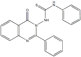 N-(4-oxo-2-phenyl-3(4H)-quinazolinyl)-N'-phenylthiourea Structure