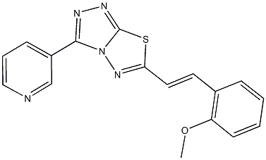6-[2-(2-methoxyphenyl)vinyl]-3-(3-pyridinyl)[1,2,4]triazolo[3,4-b][1,3,4]thiadiazole 化学構造式