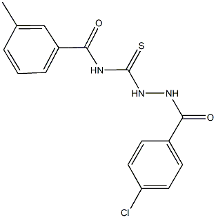 N-{[2-(4-chlorobenzoyl)hydrazino]carbothioyl}-3-methylbenzamide