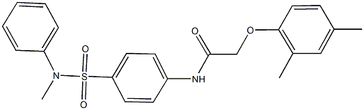 2-(2,4-dimethylphenoxy)-N-{4-[(methylanilino)sulfonyl]phenyl}acetamide 结构式