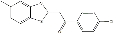 1-(4-chlorophenyl)-2-(5-methyl-1,3-benzodithiol-2-yl)ethanone 结构式
