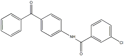 N-(4-benzoylphenyl)-3-chlorobenzamide Struktur