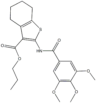 propyl 2-[(3,4,5-trimethoxybenzoyl)amino]-4,5,6,7-tetrahydro-1-benzothiophene-3-carboxylate